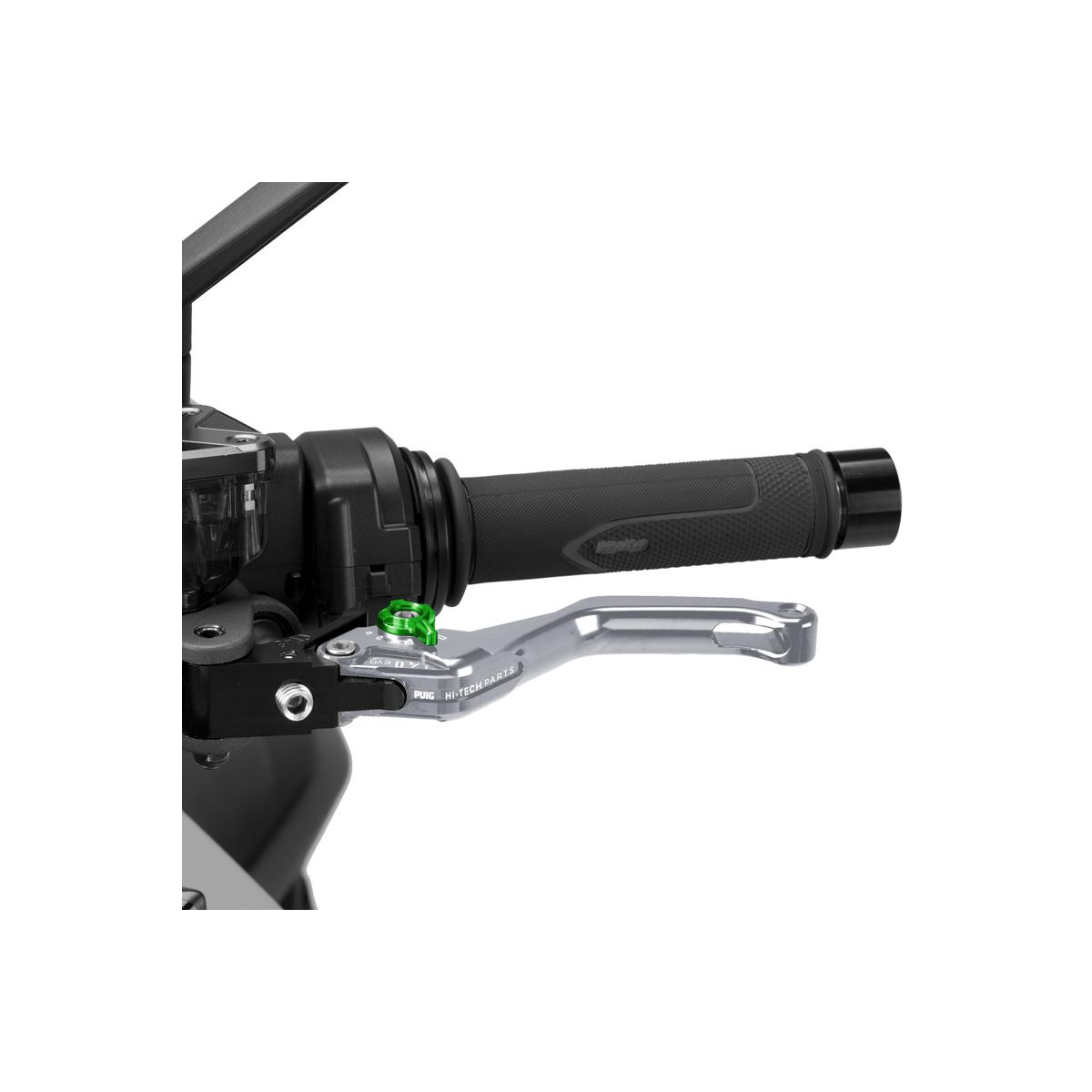 Puig (プーチ) CLUTCH LEVER 4.0.SHORT (ショートタイプ) クラッチレバー チタニウム/グリーン 4230YV