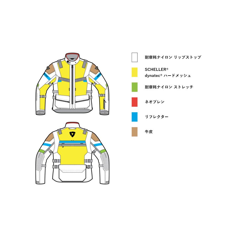 REVIT (レブイット) カイエン2 ジャケット メッシュ 通気性 夏 ツーリング サンド S FJT327-0760-S