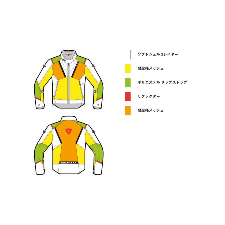 REVIT (レブイット) エアウェイブ4 ジャケット メッシュ 通気性 夏 ツーリング 通気性 夏 ツーリング シルバー/アンスラサイト XL FJT388-4130-XL