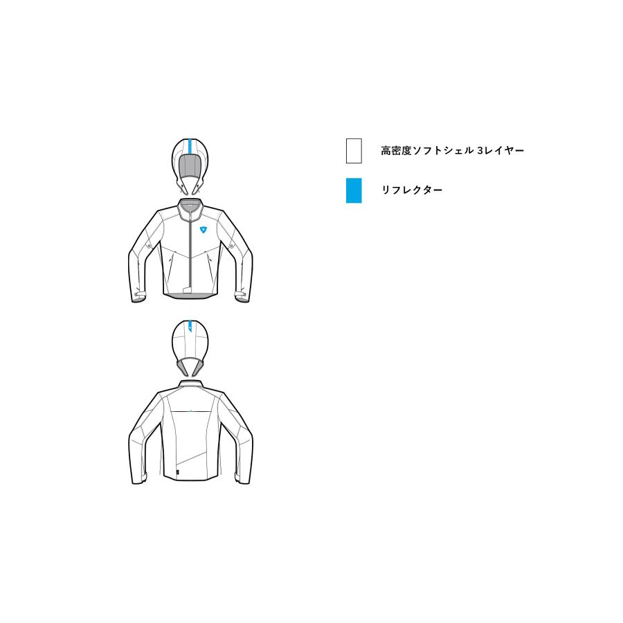 REVIT (レブイット) アフターバーン H2O ジャケット ブラック/アンスラサイト XL FJT282-1050-XL