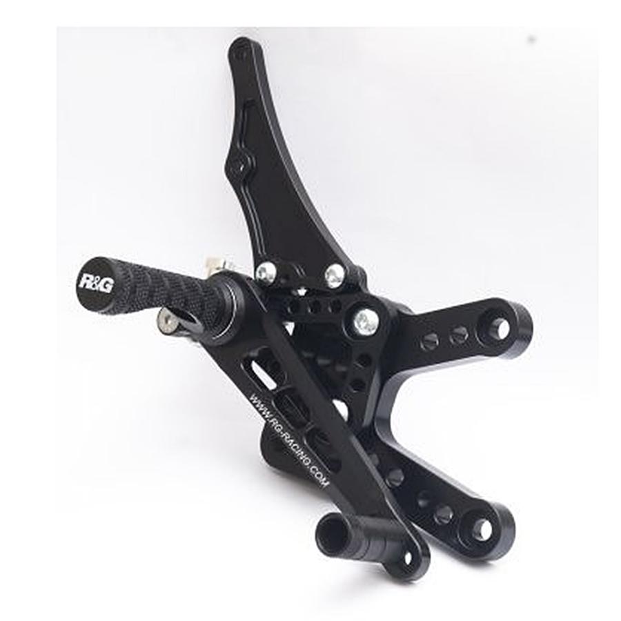 R&G (アールアンドジー) レーシングステップキット 11ポジション アルミ ブラック YZF-R1 RG-RSET08BK
