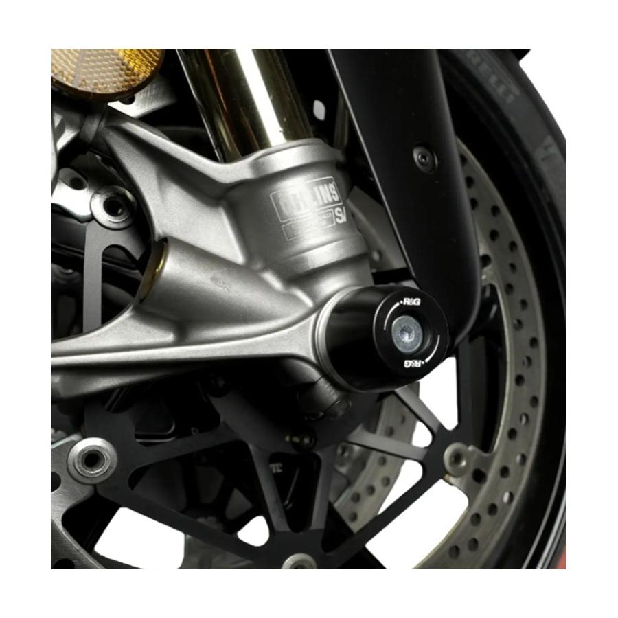 R&G (アールアンドジー ) Fork Protectors APEX:ブラック Panigale V4/S RG-FP0300BK