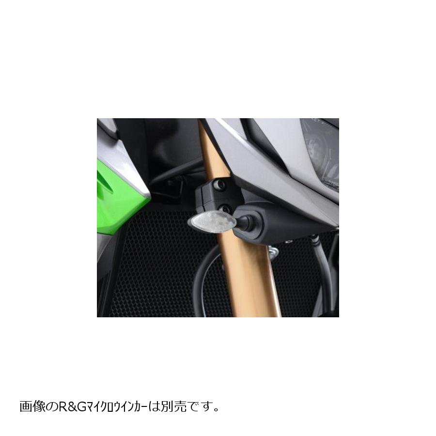 R&G (アールアンドジー) フロントウインカーランプアダプター ブラック Z1000[ZR1000FEF/ZR1000GEFA] RG-FAP0004BK