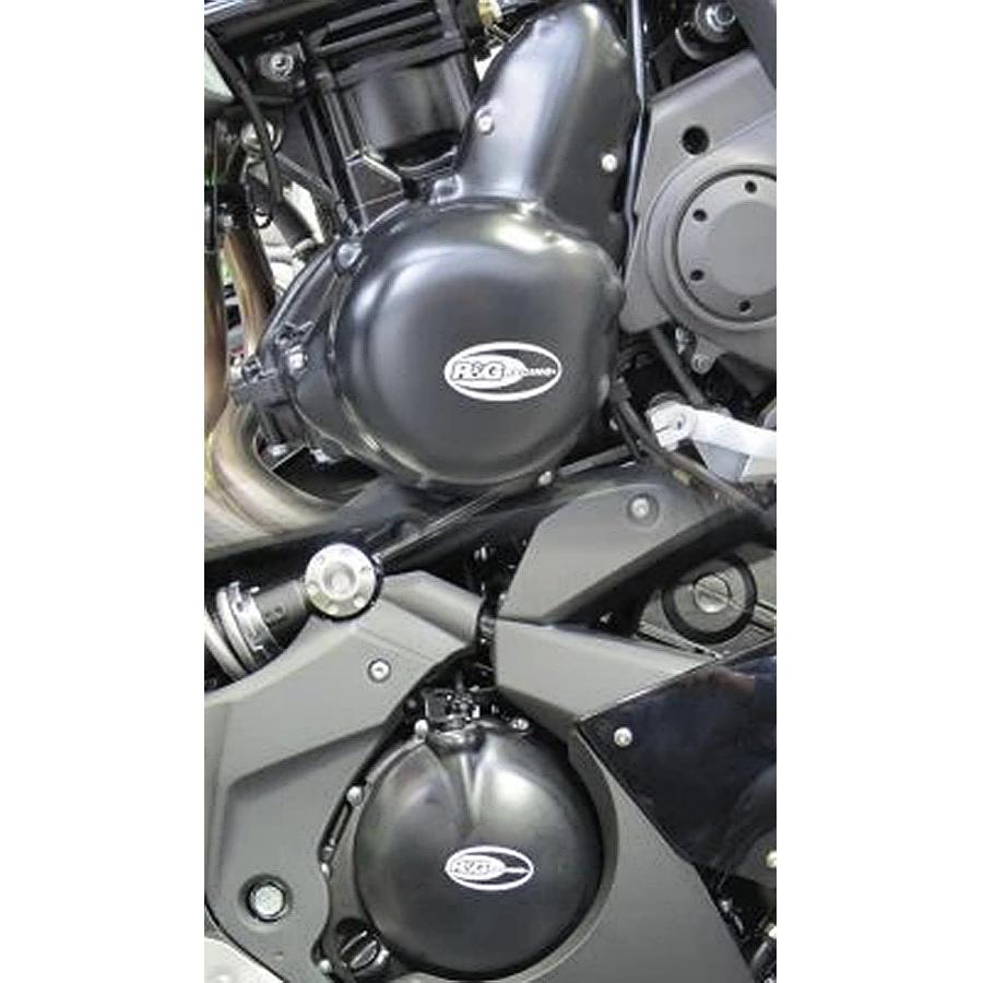R&G (アールアンドジー) エンジンケースカバーセット ポリプロピレン ブラック VERSYS [650cc] [ヴェルシス] RG-KEC0036BK