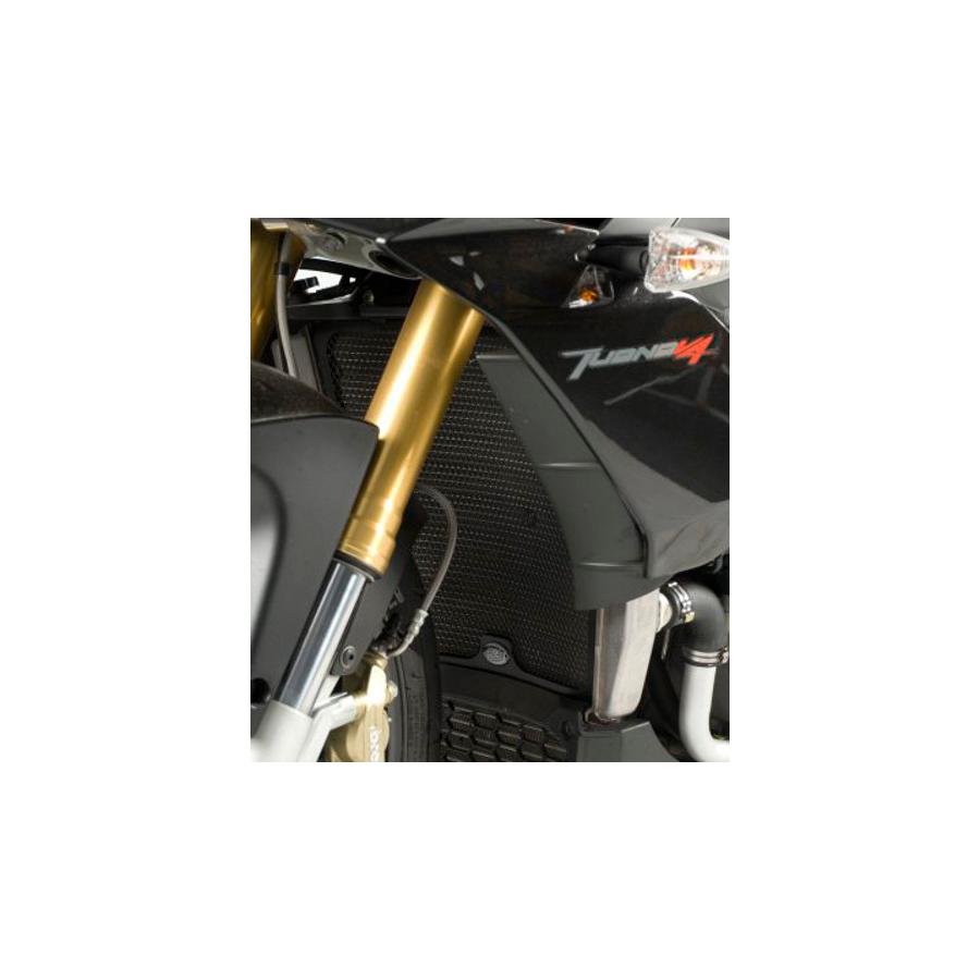 R&G (アールアンドジー) ラジエターガード ブラック TUONO V4 TUONO1000R [トゥオノ] RG-RAD0109BK