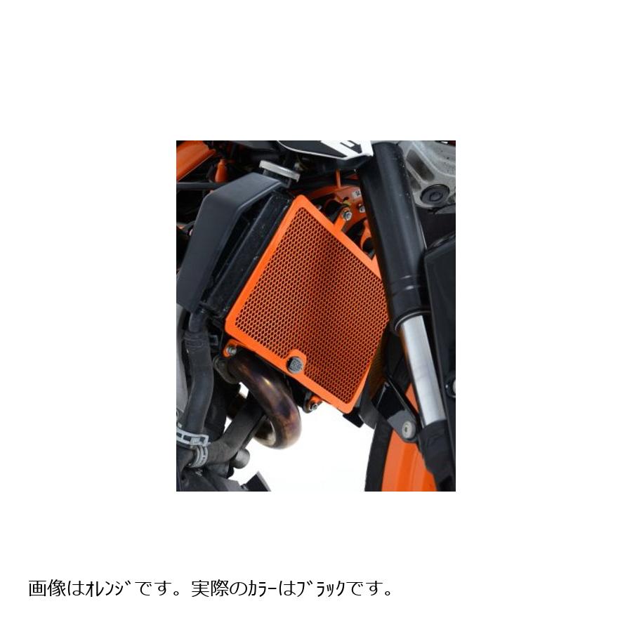 R&G (アールアンドジー) ラジエターガード アルミニウム ブラック 390DUKE[デューク] RG-RAD0164BK