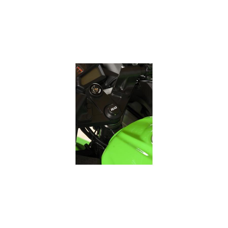 R&G (アールアンドジー) ステアリングヘッドナット ステムナット ブラック Ninja250 ニンジャ250 [JBK-EX250L] NINJA300 RG-YTI0002BK