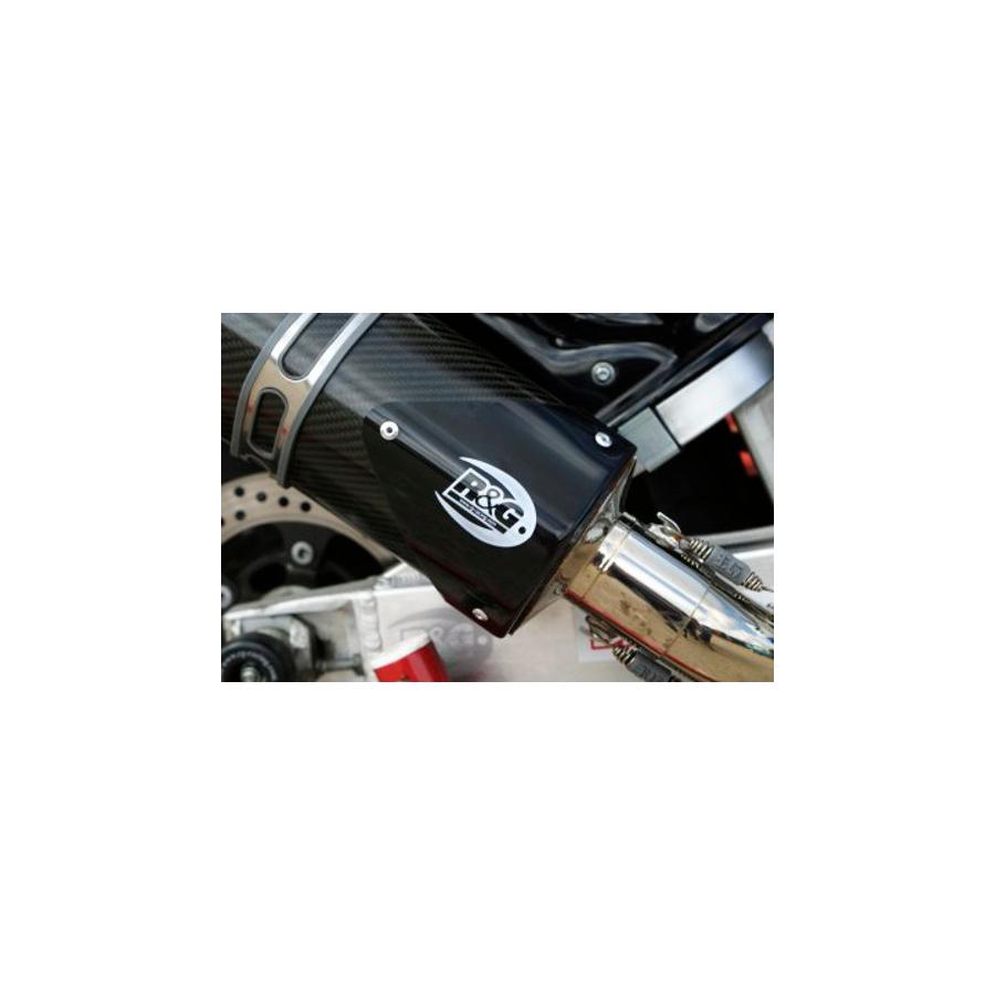 R&G (アールアンドジー) エキゾーストプロテクター Tri Oval Exhaust(トライオーバル) 右側 ブラック RG-EP0007BK2