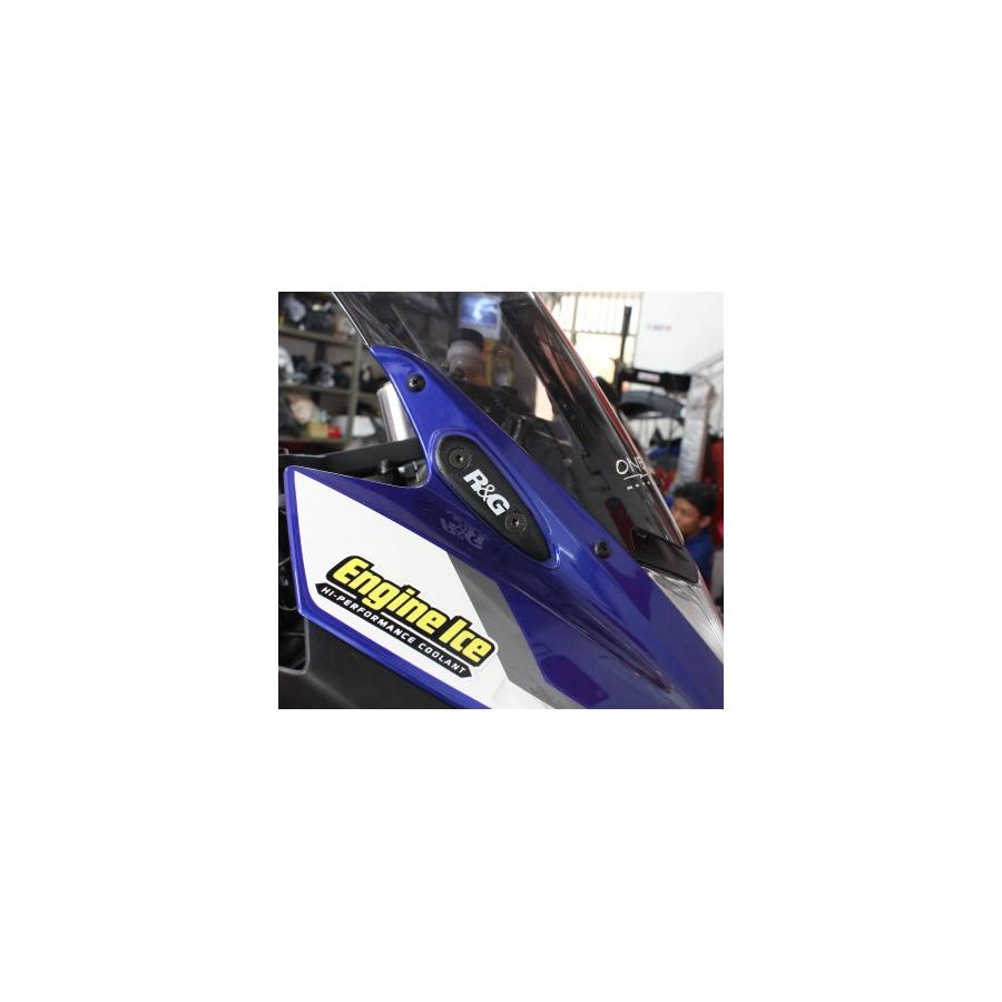 R&G (アールアンドジー) ミラーブランキングプレート アルミニウム ブラック YZF-R25 YZF-R3 RG-MBP0020BK