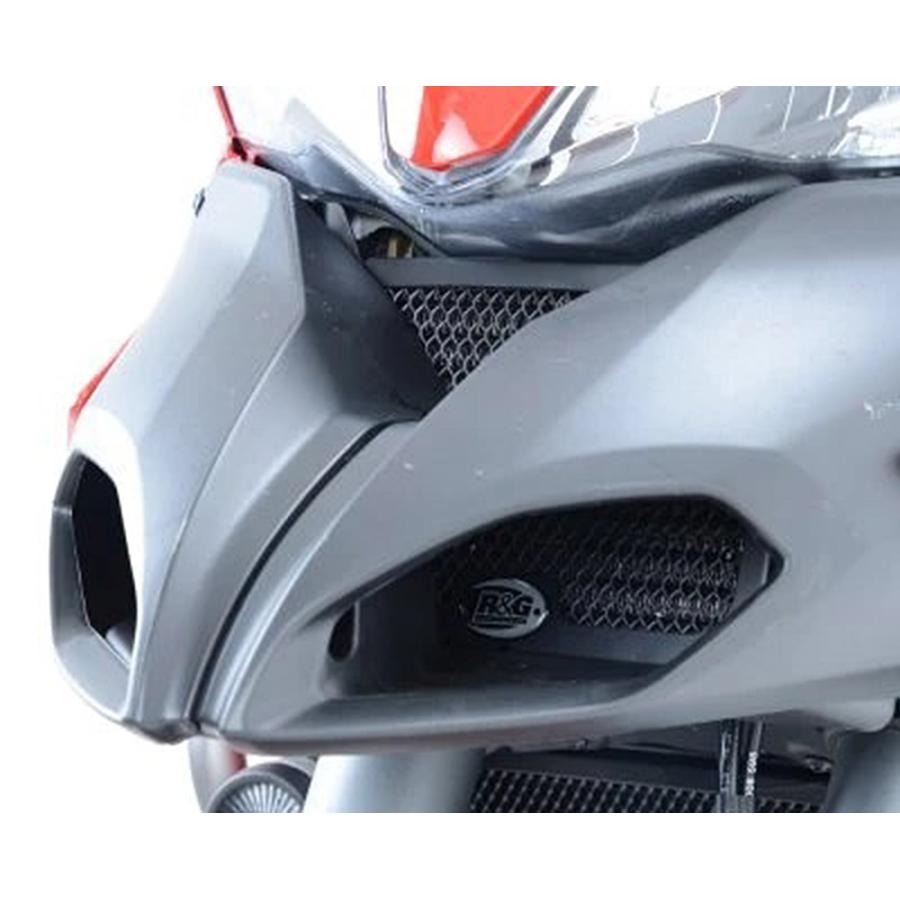R&G (アールアンドジー) オイルクーラーガード アルミニウム ブラック MULTISTRADA1200 [ムルチストラーダ] RG-OCG0020BK