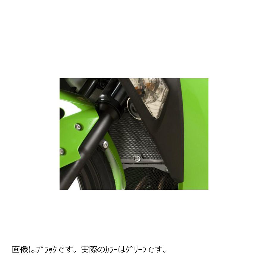 R&G (アールアンドジー) ラジエターガード アルミニウム グリーン Ninja250R ニンジャ250R Ninja300 Ninja250 Z250 Z300 RG-RAD0139GR