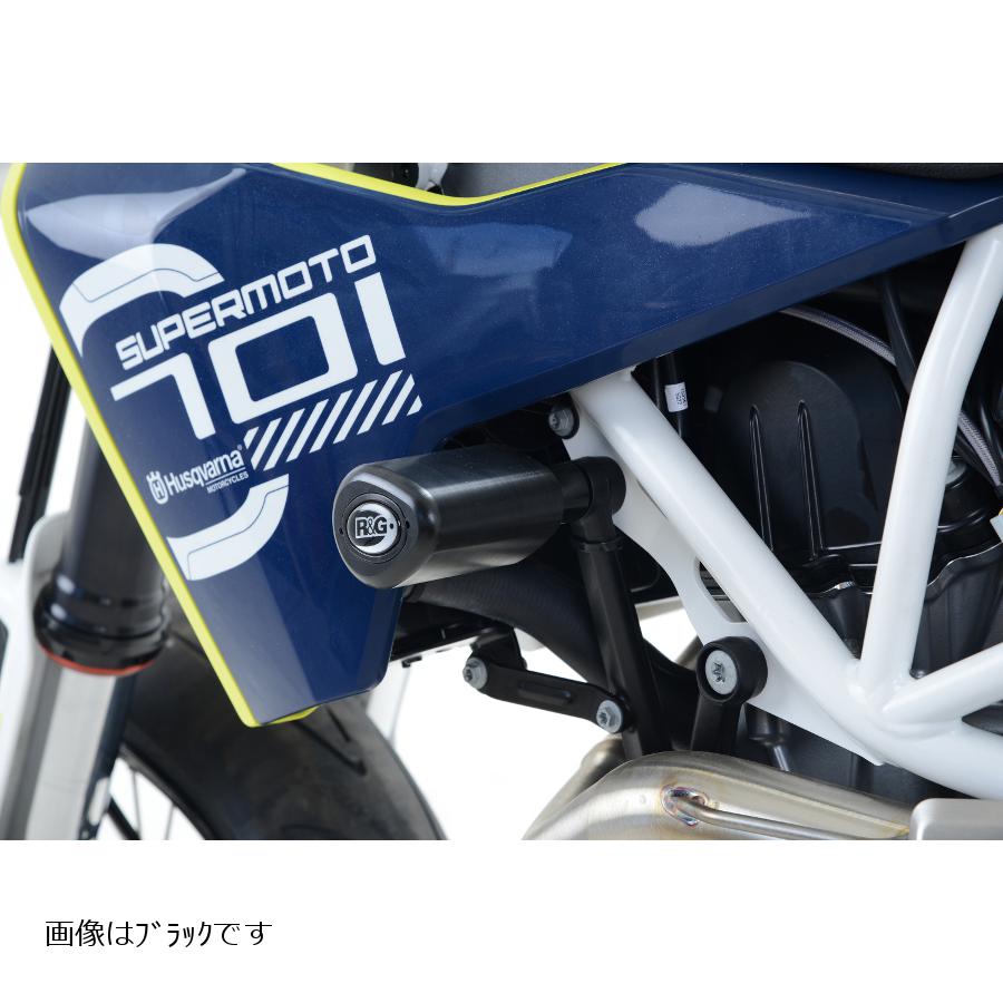 R&G (アールアンドジー) フレームスライダー エアロクラッシュプロテクター ホワイト HUSQVARNA 701Enduro/701Supermoto