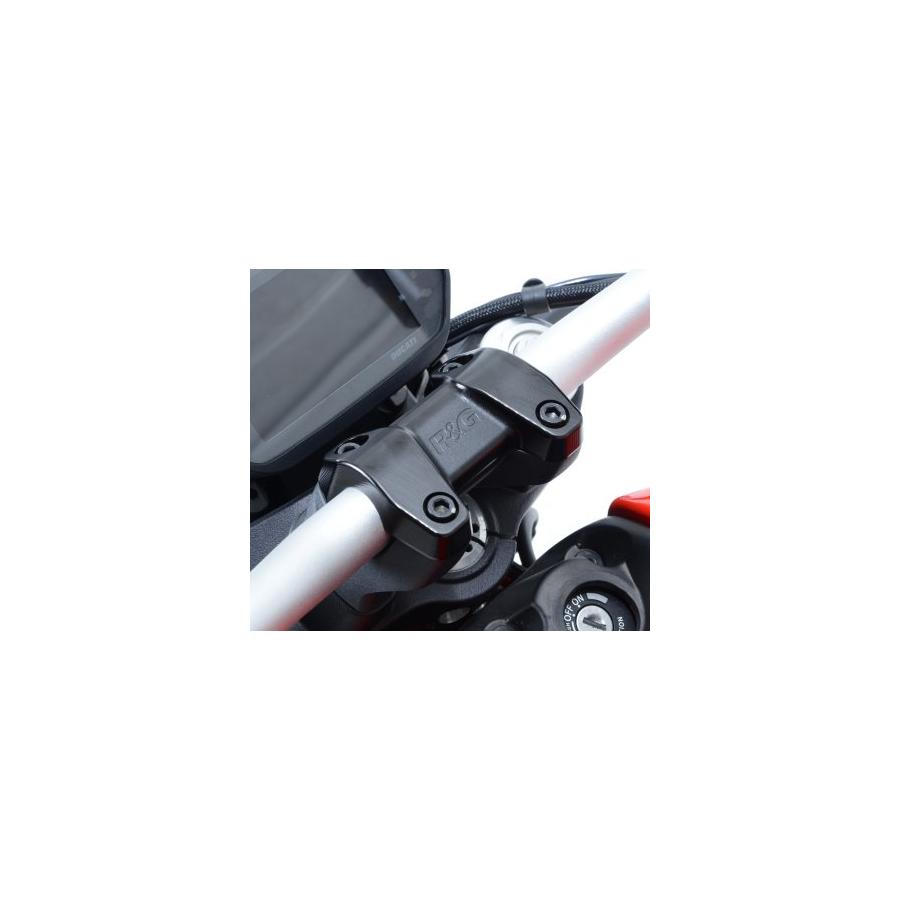 R&G (アールアンドジー) ハンドルバークランプ ブラック MONSTER1200 [モンスター] MONSTER1200S [モンスター] RG-HCL0001BK