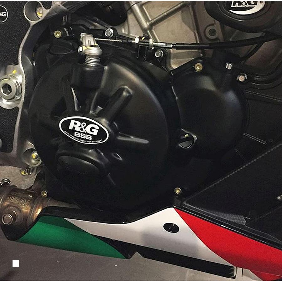 R&G (アールアンドジー) レーシング エンジンケースカバーセット ポリプロピレン ブラック RSV4 RR RSV4 RF RG-KEC0081R
