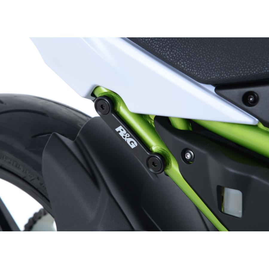 R&G (アールアンドジー) リアフットレストプレート ブラック Z650 Ninja650 ニンジャ650