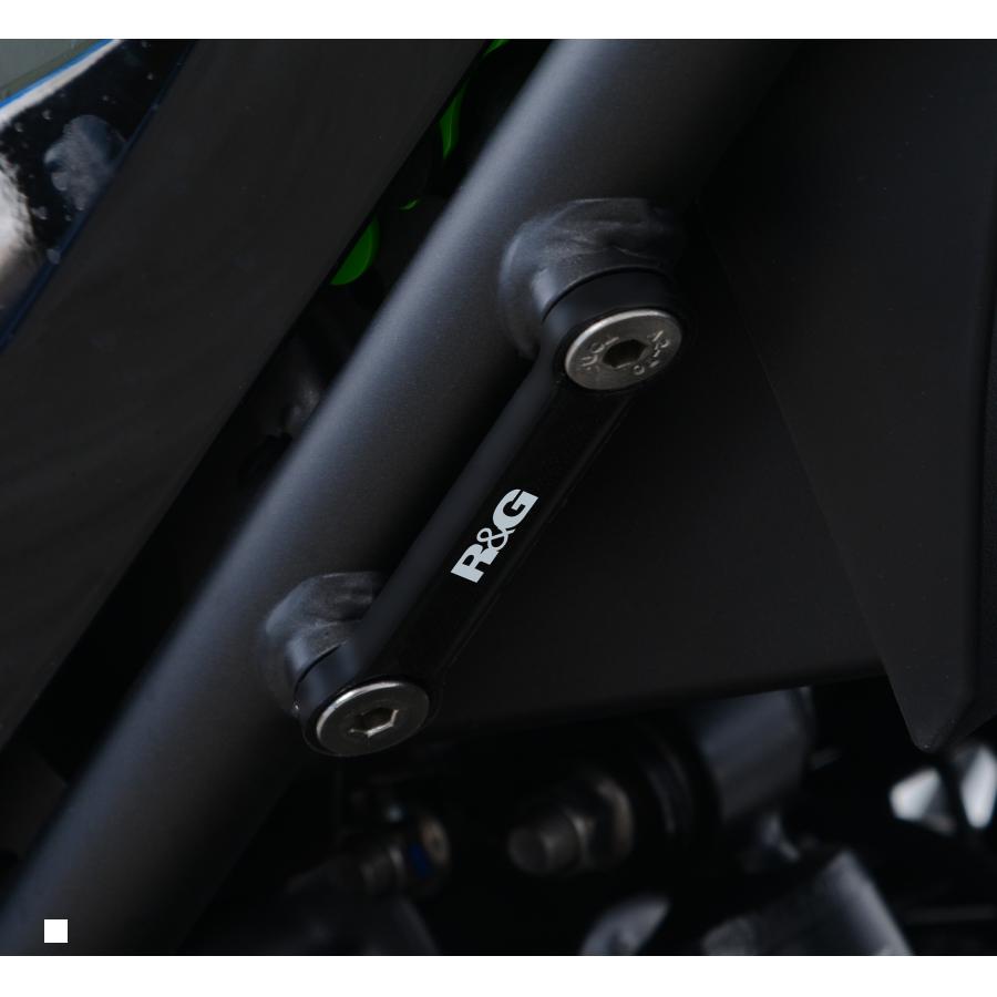 R&G (アールアンドジー) リアフットレストプレート ブラック Ninja250 ニンジャ250 RG-BLP0084BK