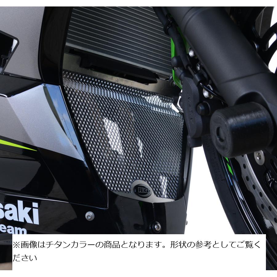 R&G (アールアンドジー) ダウンパイプグリルガード ブラック Ninja400 ニンジャ400 RG-DG0027BK