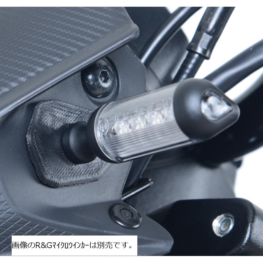 Winker - R&G (アールアンドジー) フロントウインカーランプアダプター ブラック GSX-S125 GSX-R125 RG-FAP0023BK