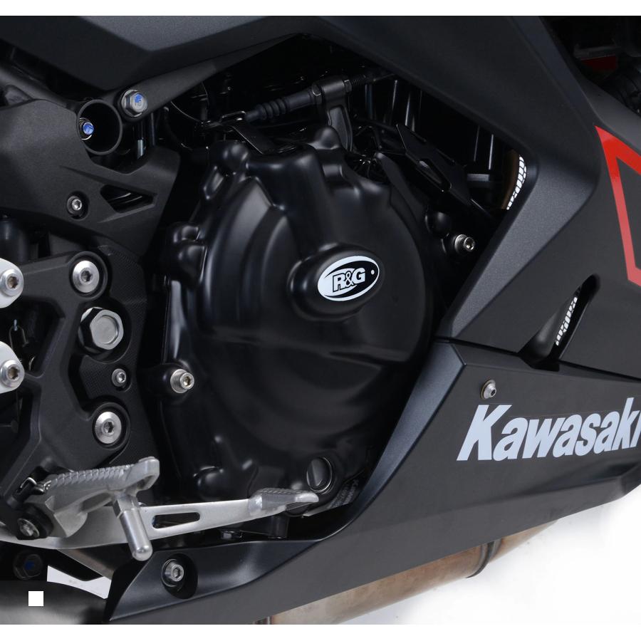 R&G (アールアンドジー) エンジンケースカバーセット ブラック Ninja400 ニンジャ400 RG-KEC0115BK