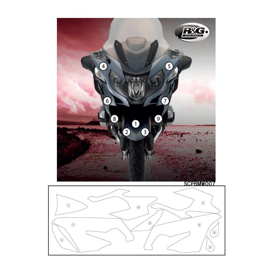 R&G (アールアンドジー) セカンドスキン(高品質ポリウレタン保護フィルム) R1200RT RG-SCPBMW007