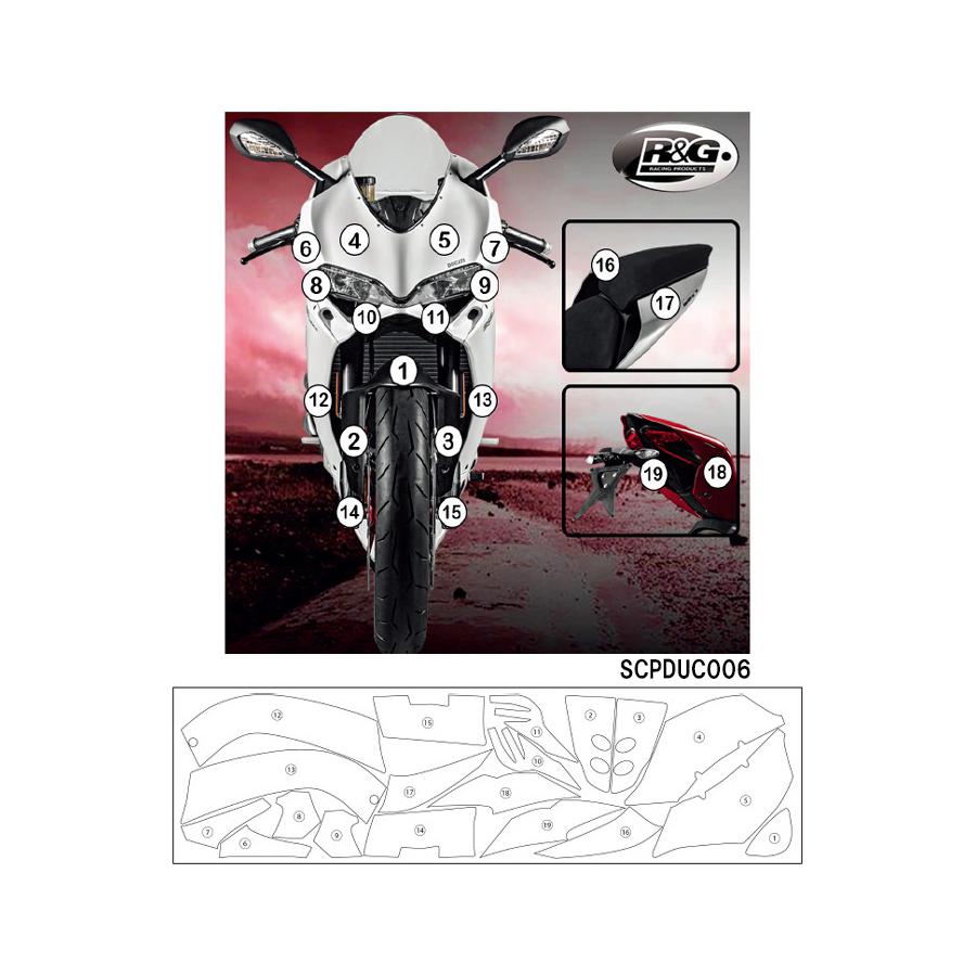 R&G (アールアンドジー) セカンドスキン(高品質ポリウレタン保護フィルム) 959PANIGALE RG-SCPDUC006