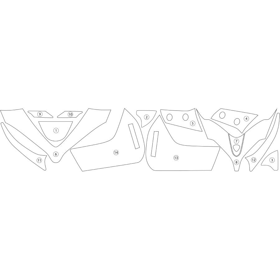 R&G (アールアンドジー) セカンドスキン(高品質ポリウレタン保護フィルム) 1260/1260S/1260S D/Air MULTISTRADA RG-SCPDUC011