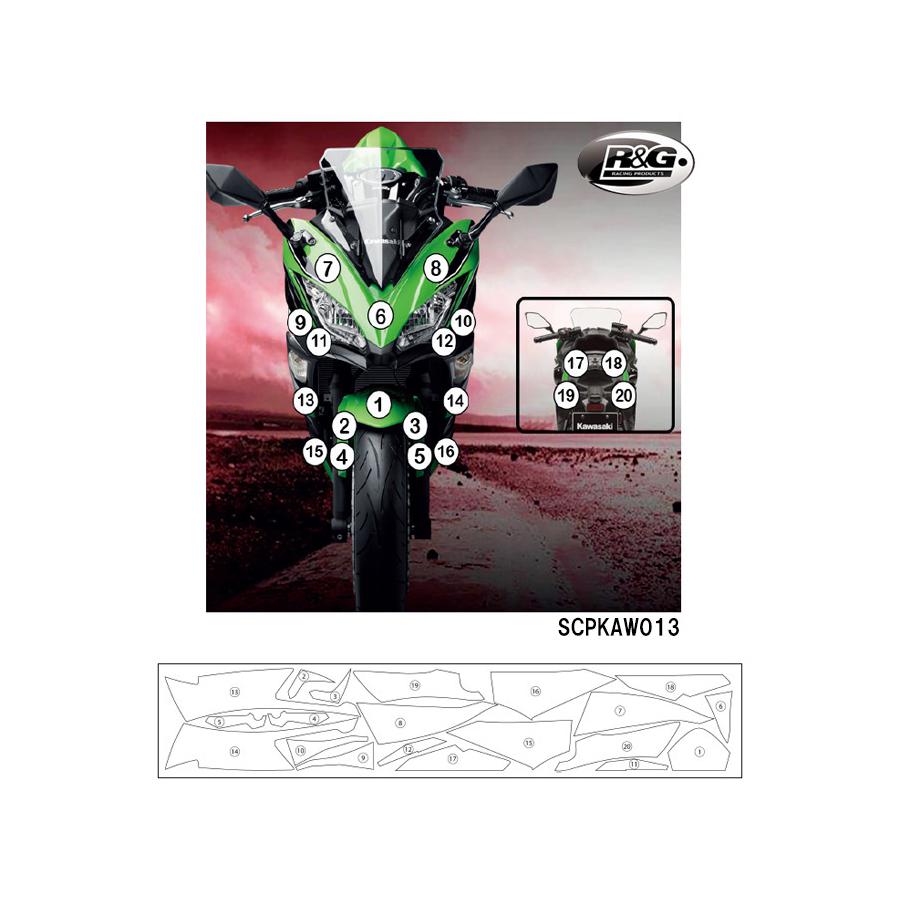 R&G (アールアンドジー) セカンドスキン(高品質ポリウレタン保護フィルム) Ninja650 G-SCPKAW013