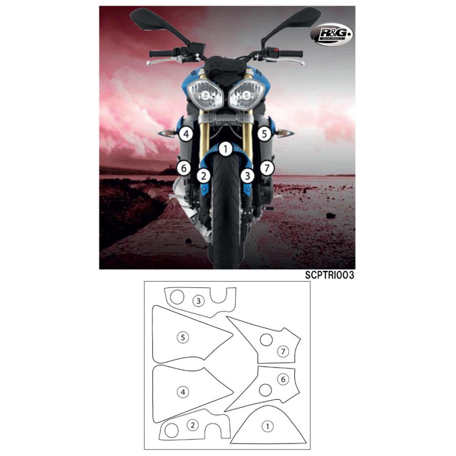 R&G (アールアンドジー) セカンドスキン(高品質ポリウレタン保護フィルム) 675STREET TRIPLE(R) RG-SCPTRI003