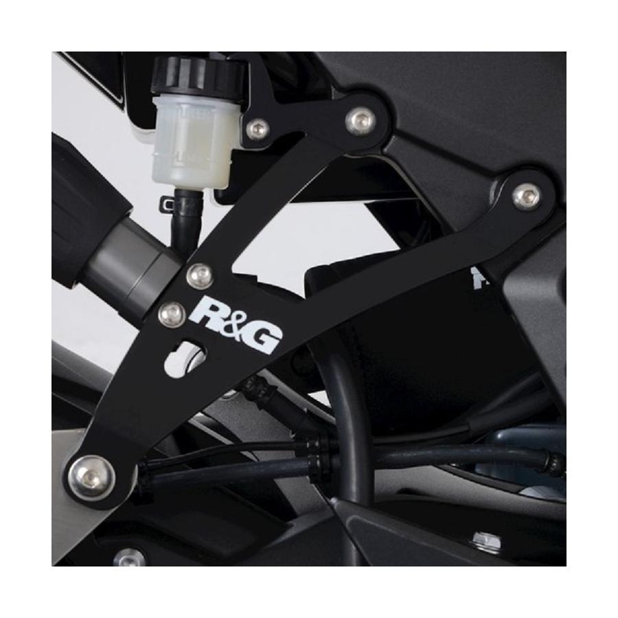 R&G (アールアンドジー) エキゾーストハンガー ブラック リアフットプレート付き Ninja1000SX ニンジャ1000SX