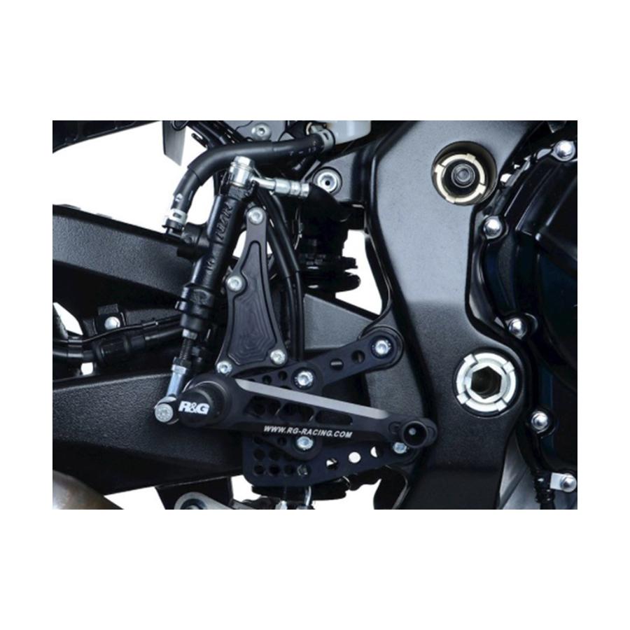 R&G (アールアンドジー) 可変レーシングステップキット ブラック GSX-R1000/R