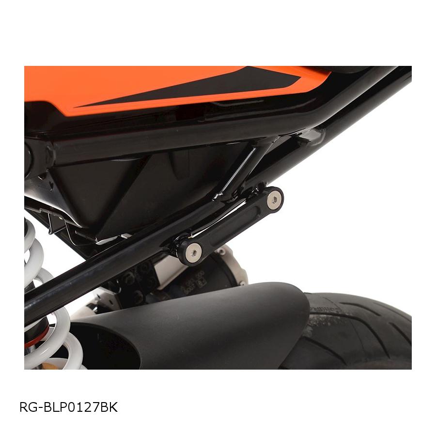 アールアンドジー リアフットレストプレート:ブラック RC125/250/390 RG-BLP0127BK