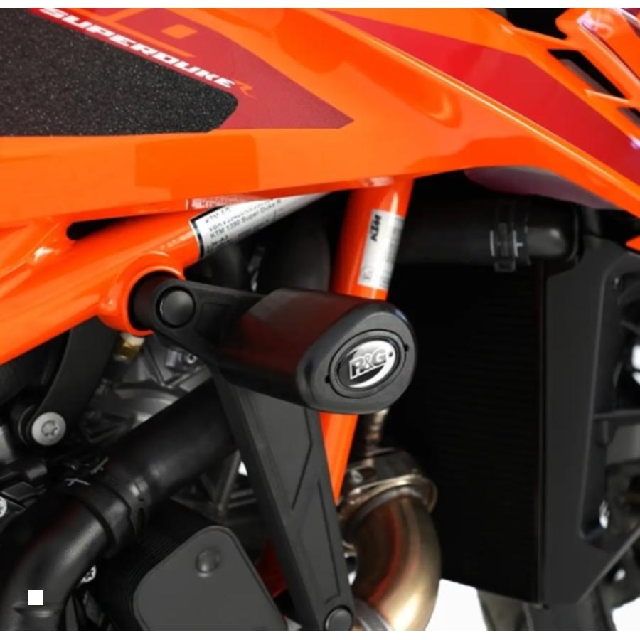 R&G (アールアンドジー ) No-cut Aero Frame Sliders:ブラック 1390 SuperDuke R/R Evo RG-CP0569BL