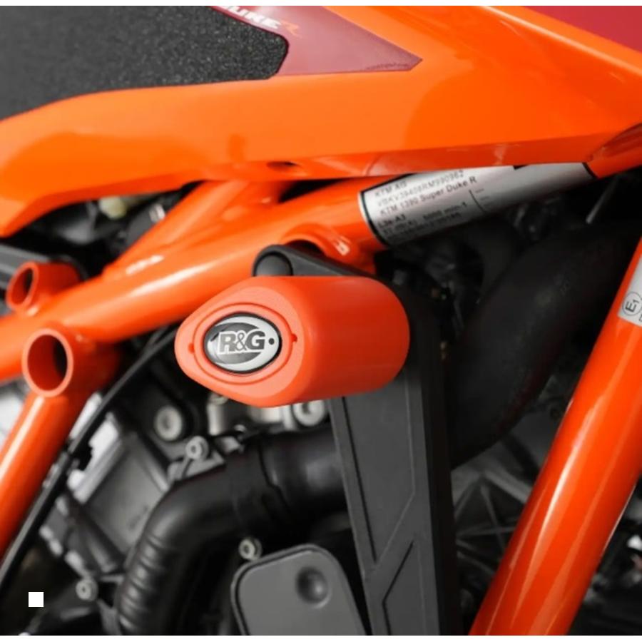 R&G (アールアンドジー ) No-cut Aero Frame Sliders:オレンジ 1390 SuperDuke R/R Evo RG-CP0570OR