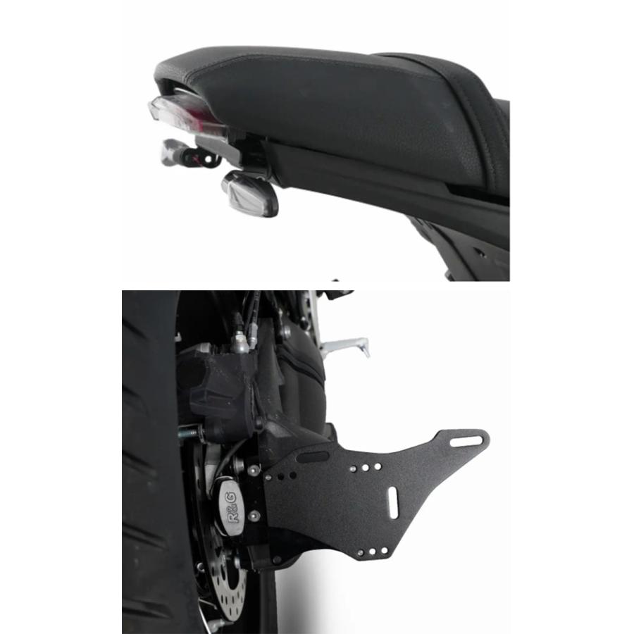 R&G (アールアンドジー ) Licence Plate Holder:ブラック R12nineT(for use with pillion seat and subframe) RG-LP0384BK