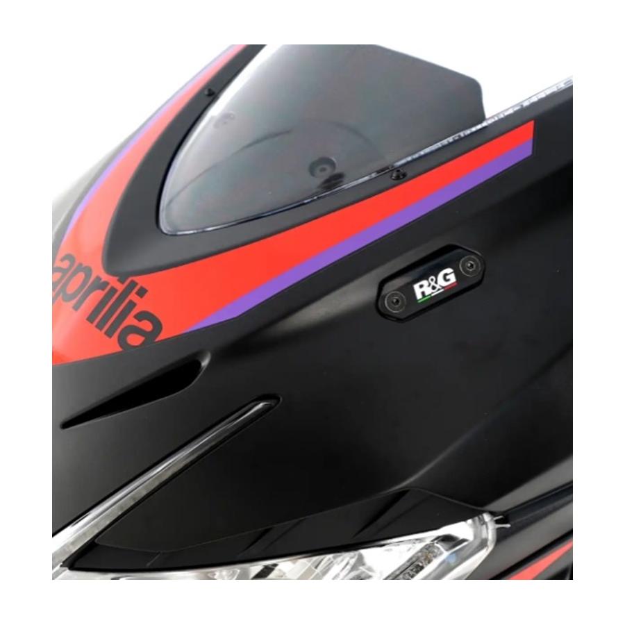 R&G (アールアンドジー ) Mirror Blanking Plates:ブラック RS457 RG-MBP0044BK