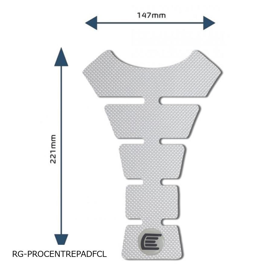 R&G (アールアンドジー ) Eazi-Grip タンクグリップ:PRO:クリア Centre Tank pads Design F RG-PROCENTREPADFCL