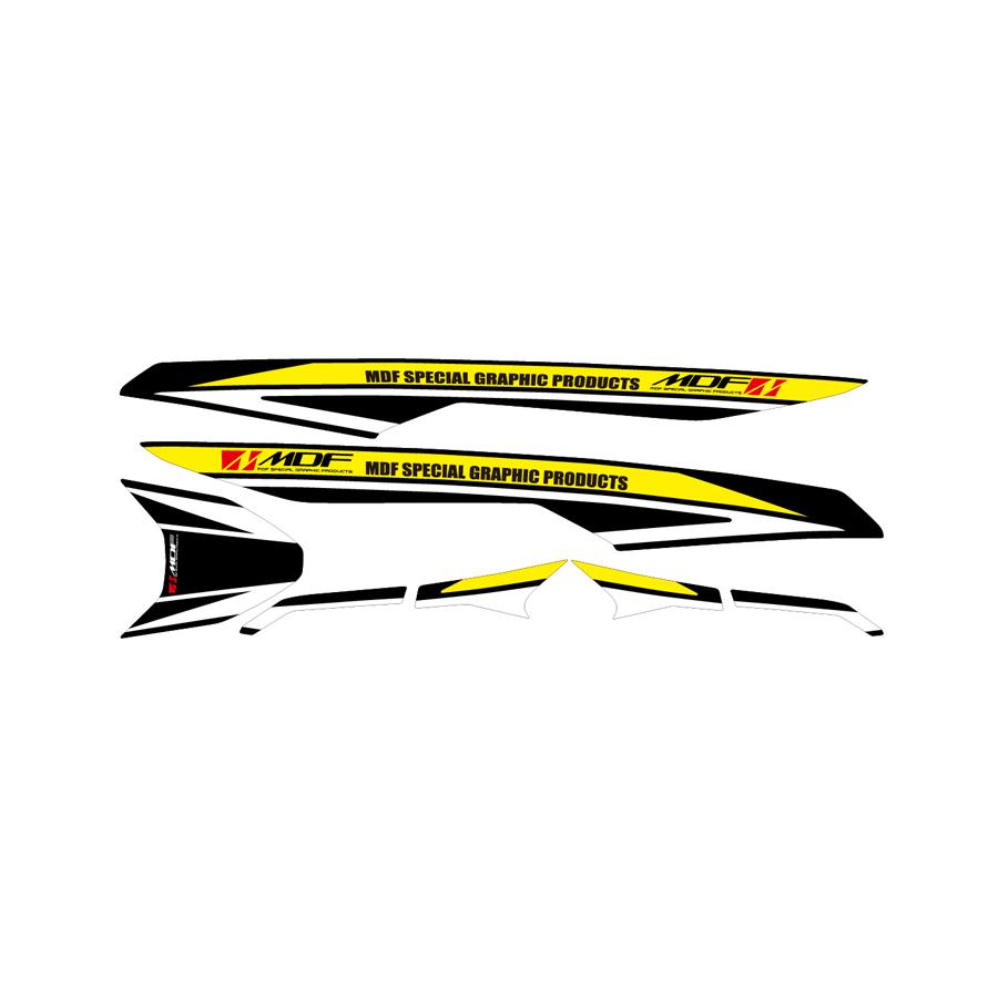 MDF (エムディーエフ) グラフィックキット アタッカーモデル PY フロントトップ V-Strom250 17- M17VS25-A-YE-FT