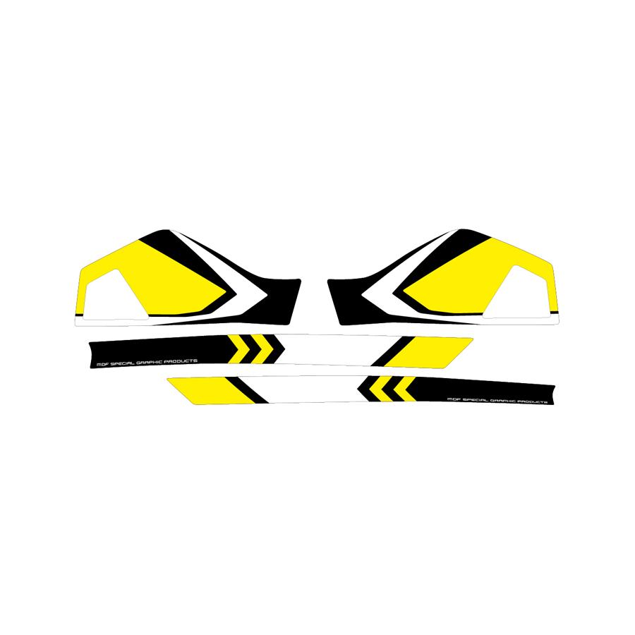 MDF (エムディーエフ) グラフィックキット アタッカーモデル PY ハンドガード V-Strom250 17- M17VS25-A-YE-HG