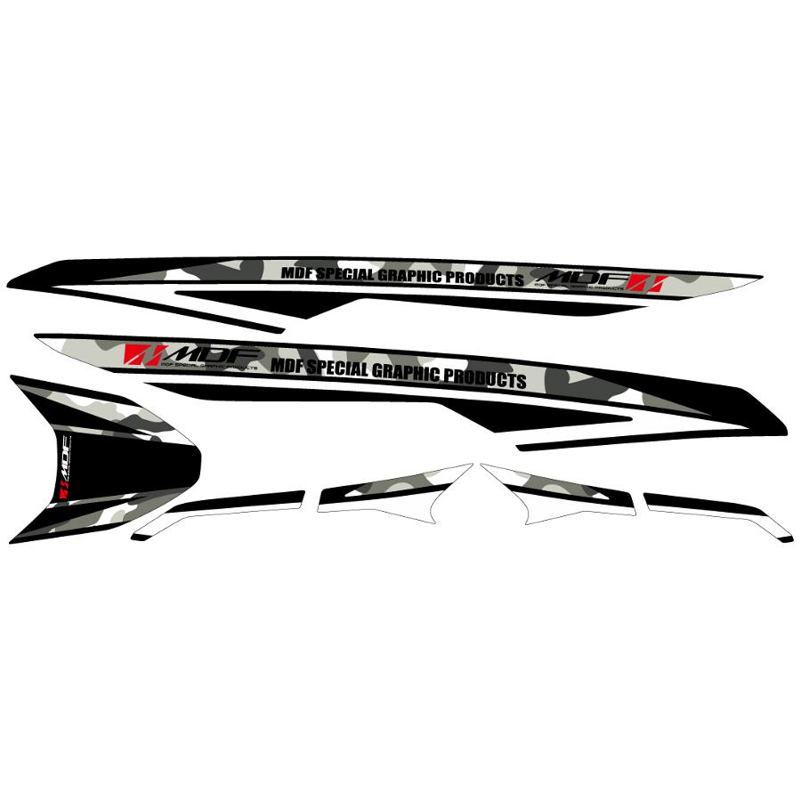 MDF (エムディーエフ) グラフィックキット カモフラージュ ホワイト フロントトップ V-Strom250 17- M17VS25-K-WH-FT