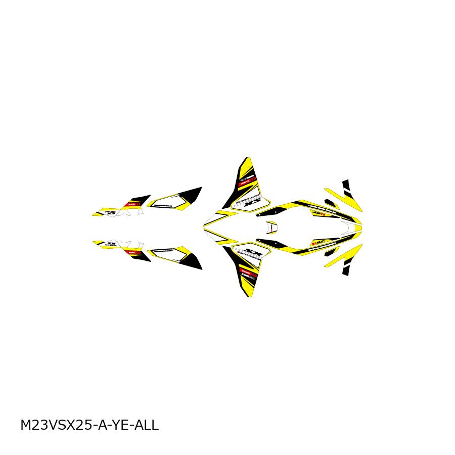 MDF (エムディーエフ) グラフィックキット コンプリートセット アタッカー YEL V-Strom250SX 23 M23VSX25-A-YE-ALL