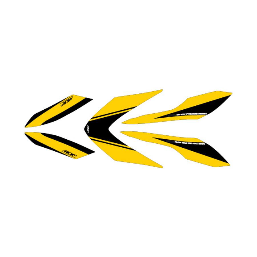 MDF (エムディーエフ) グラフィックキット フロントトップ ストロボPイエロー CYGNUS X 125 07-12 M07C..