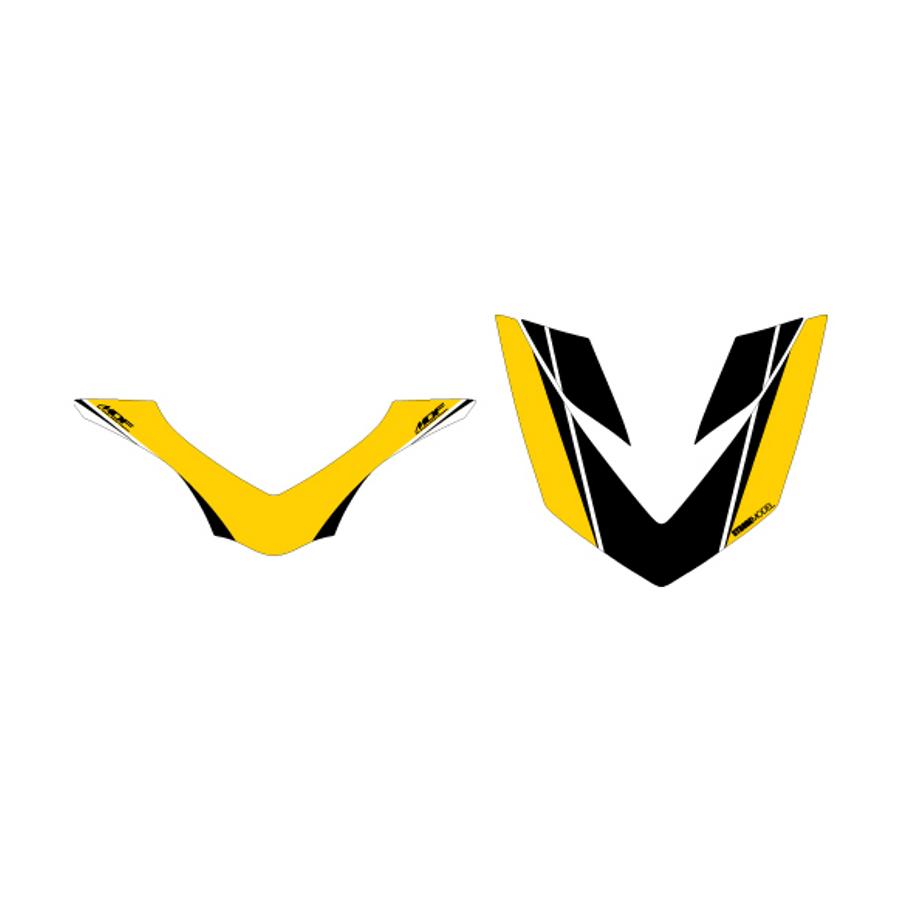 MDF (エムディーエフ) グラフィックキット フロントトップ ストロボPイエロー CYGNUS X 125 13-15 M13C..