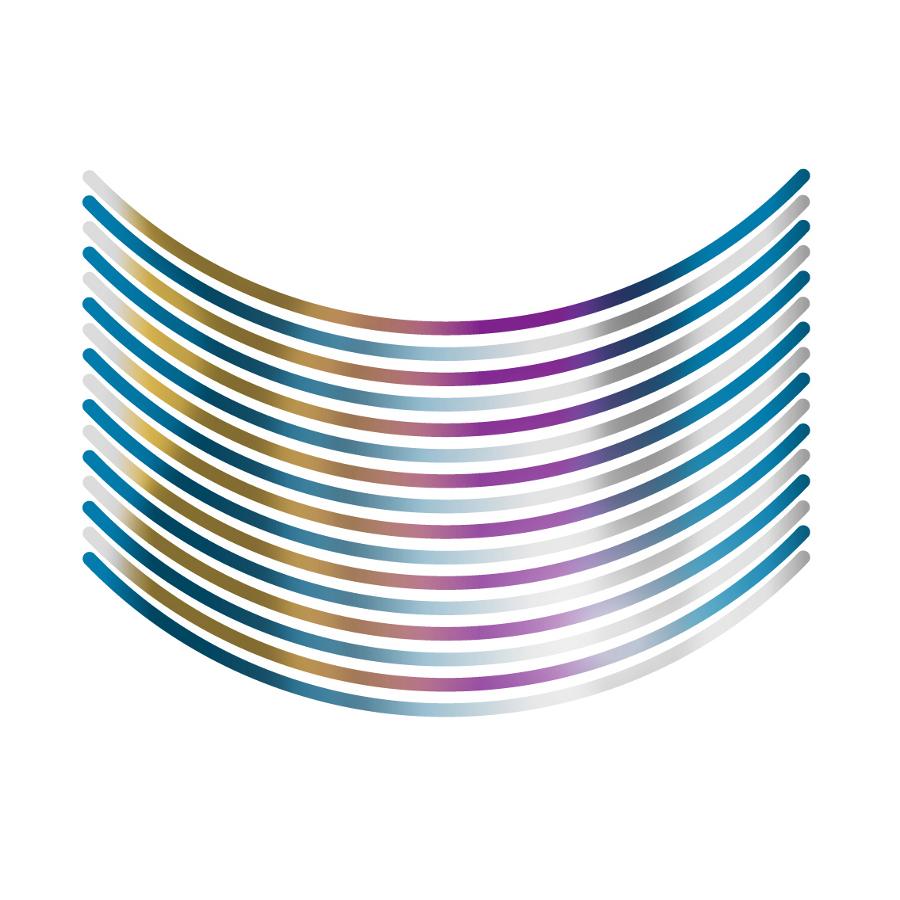 MDF (エムディーエフ) 文字無 チタニウムリムストライプ 6mm 24インチ 4輪車 RIM-6M-TIT-25N