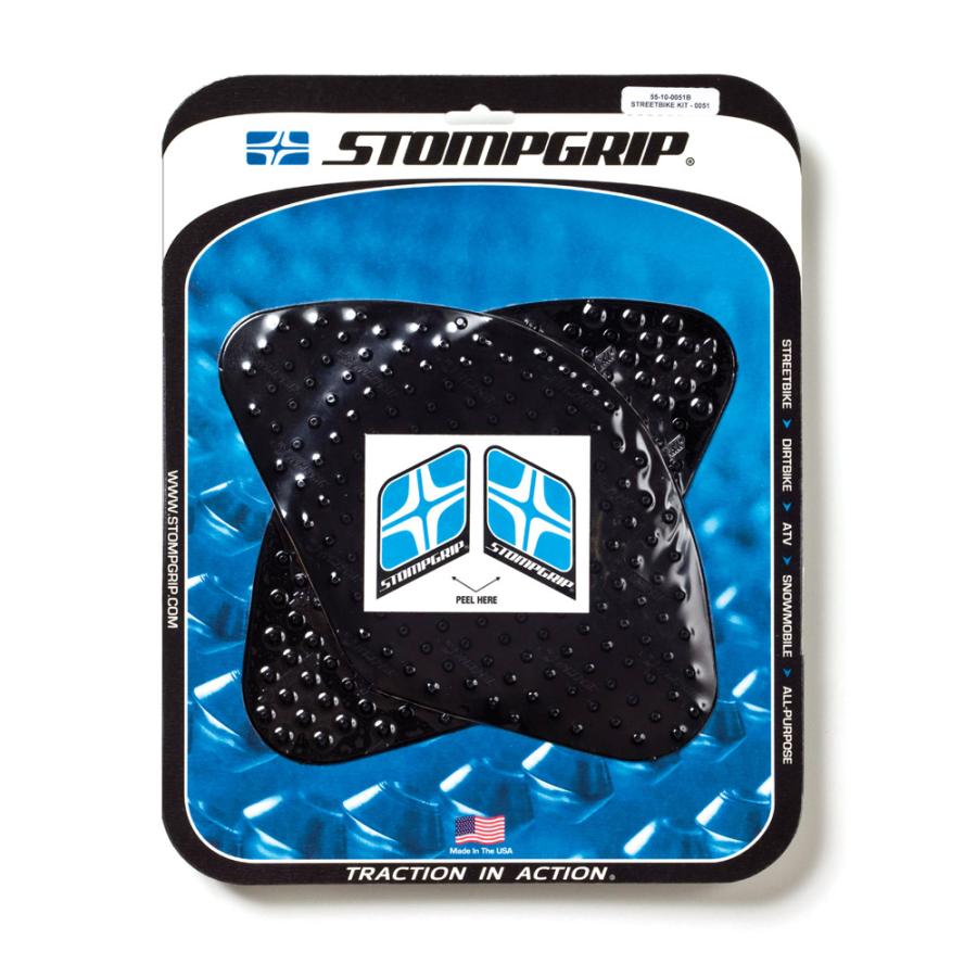 STOMPGRIP (ストンプグリップ) トラクションパッドタンクキット ブラック VOLCANO SV650 03-15 SV1000 03-07 55-10-0051B