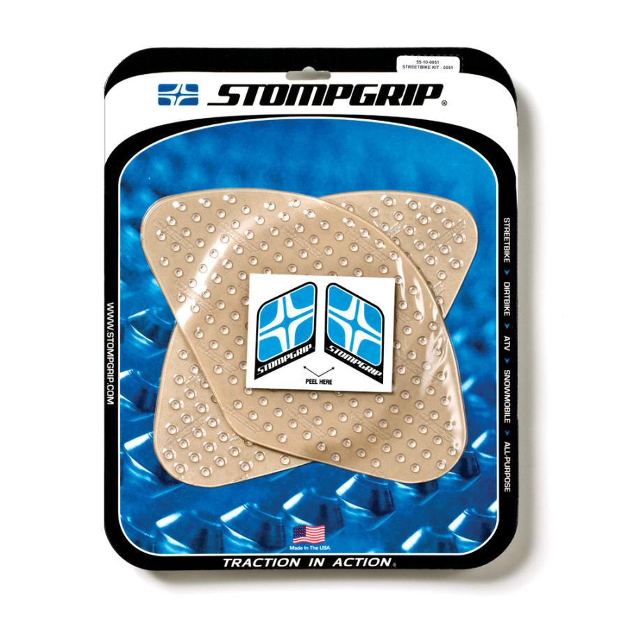 STOMPGRIP (ストンプグリップ) トラクションパッドタンクキット クリア VOLCANO SV650 03-15 SV1000 03-07 55-10-0051C
