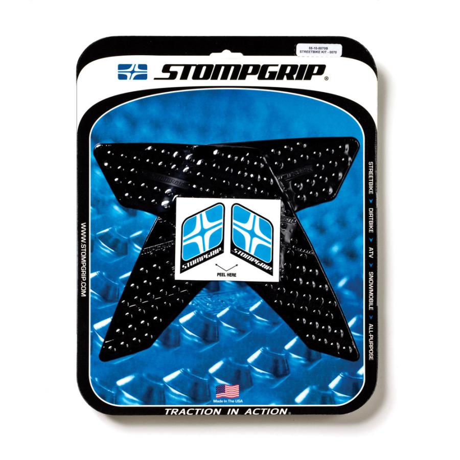 STOMPGRIP (ストンプグリップ) トラクションパッドタンクキット ブラック VOLCANO MULTISTRADA 10-14 55-10-0070B