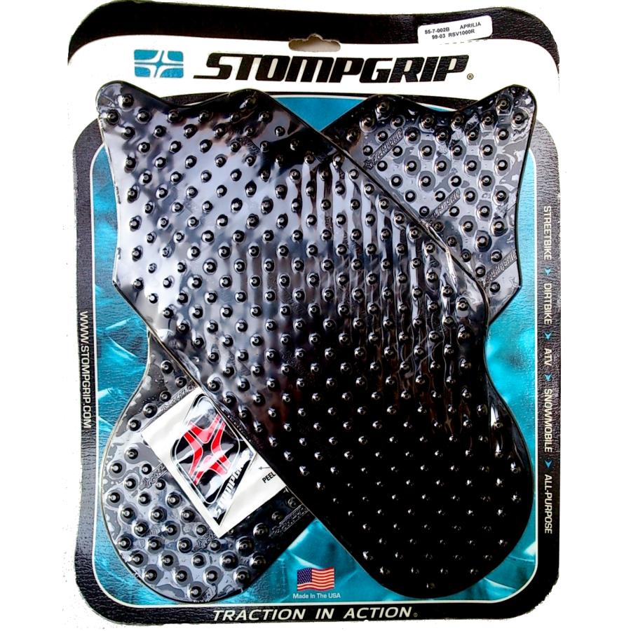 STOMPGRIP (ストンプグリップ) トラクションパッドタンクキット ブラック VOLCANO RSV1000R 99-03/TUONO 02-05 55-10-0073B