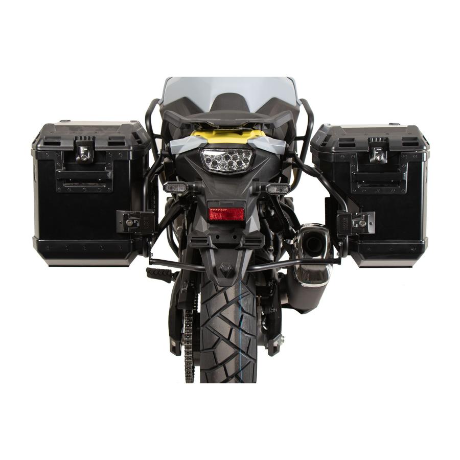 ヘプコ&ベッカー サイドキャリア カットアウトセット サイドケース エクスプローラー ブラック付 V-Strom800 DE 6513548 00 01-01-40