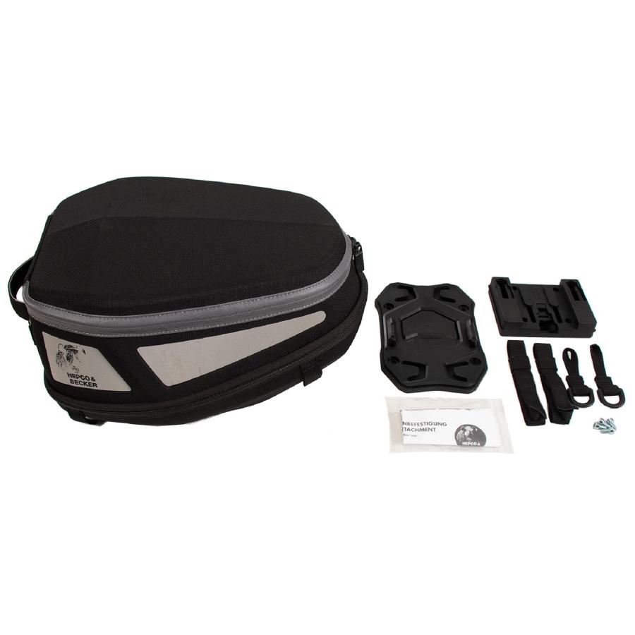 ヘプコ&ベッカー リアバッグ ロイスター スポーツ シートパッドベーシックアダプタ付 グレージップ 640..