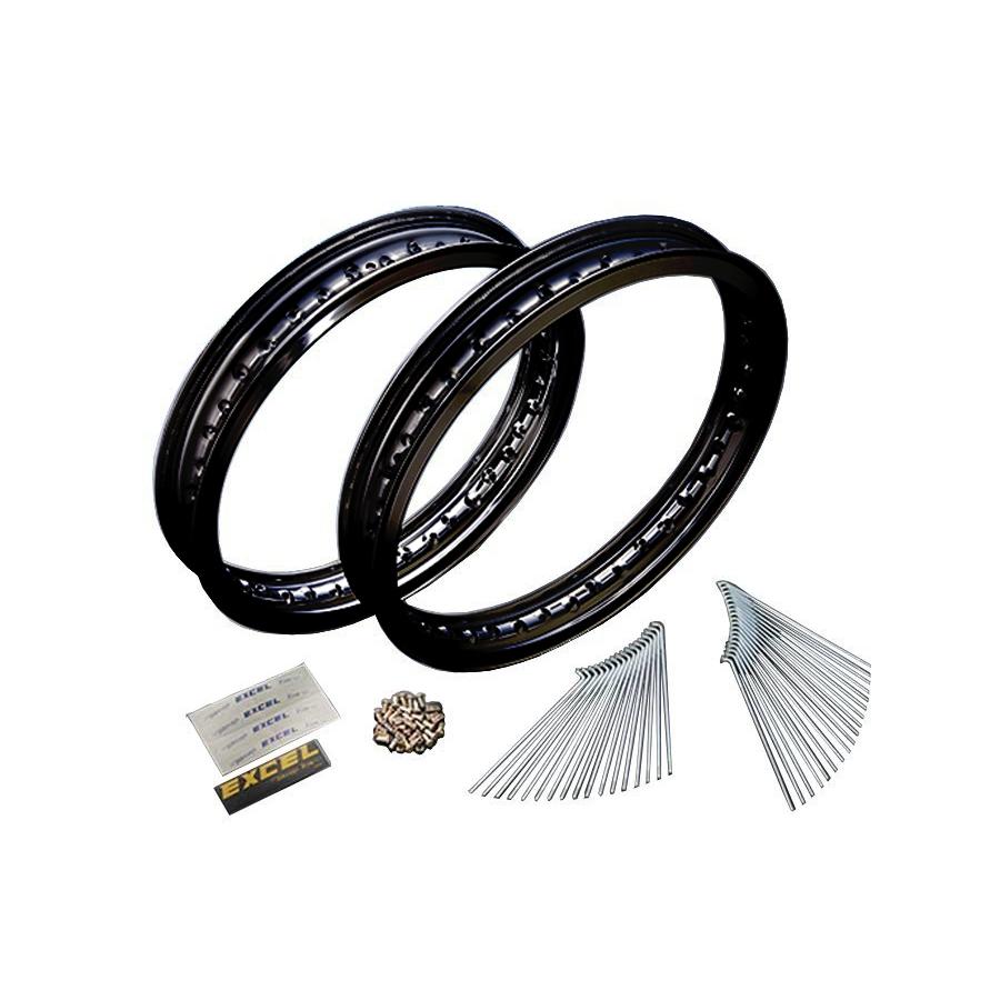 ネクサス 17インチ リムキット ブラック 300/450 SR400/500 78-83 旧型ディスク RUK-YK04K